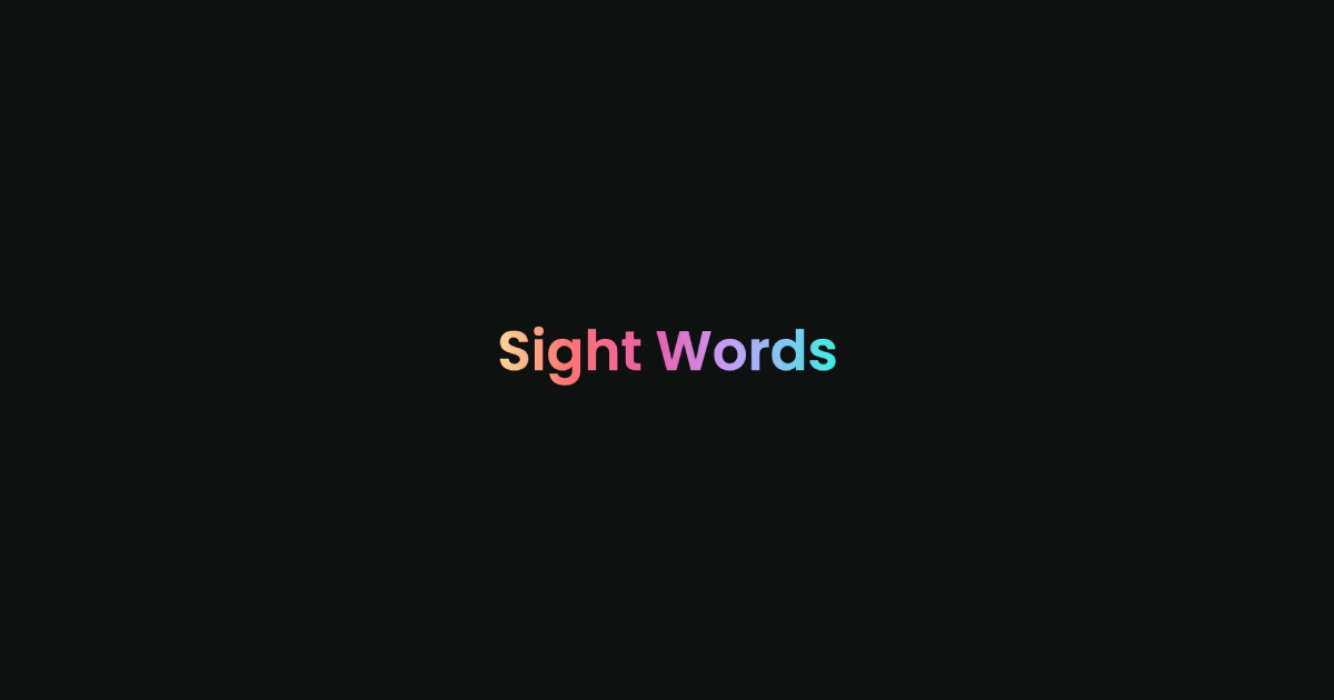 Sight Words